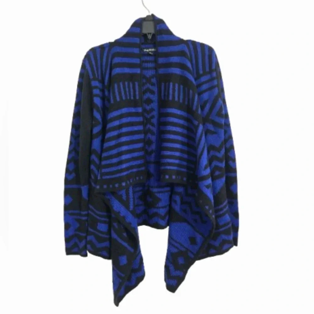 Pretty Rebellious Knitted Cardigan Womens Sz Medium Blue Loose Fitting Savvy